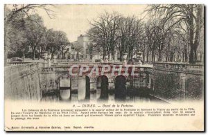 Old Postcard Nimes Fountain Canal