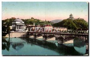 Old Postcard Turin Monte dei Cappuccini Chiesa Gran Madre di Dio