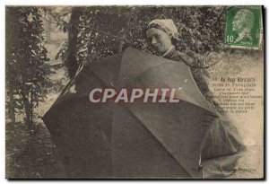 Old Postcard The Land Under The Umbrella Maraichin Folklore