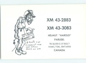 Pre-1980 RADIO CARD - CB HAM OR QSL Hamilton Ontario ON AH2039