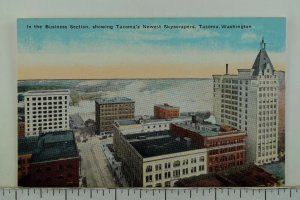 C.1910 Business Section Tacoma, Washington Vintage Postcard P52