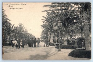 Cádiz Andalusia Spain Postcard Scene at Genovese Park c1910 Unposted Antique