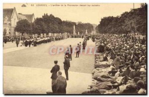 Old Postcard Lourdes The arrival of the procession to the sick