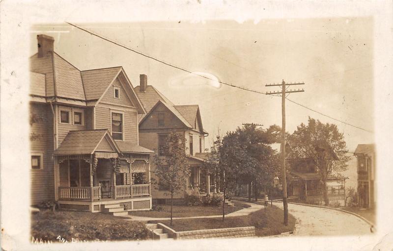 E89/ Scio Ohio RPPC Postcard Harrison County 1915 Main Street Homes