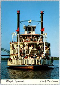 VINTAGE POSTCARD CONTINENTAL SIZE THE MEMPHIS QUEEN II ON THE MISSISSIPPI RIVER