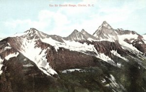 Vintage Postcard 1930's The Sir Donald Range Glacier British Columbia