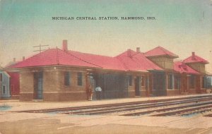 Hammond Indiana Michigan Central Station Vintage Postcard AA22311