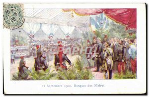 Postcard Old Army 22 September 1900 Banquet mayors