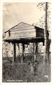 RPPC Alaska Cache Real Photo Cann's Studio, Fairbanks c1920s Vintage Postcard