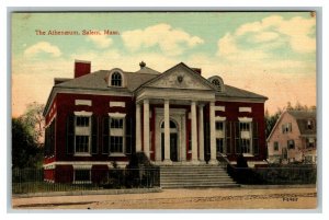 Vintage 1900's Postcard The Athenaeum Library Salem Massachusetts