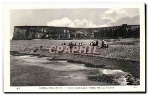 Old Postcard Mers les Bains General View from the beach