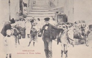 Gibraltar Street Scene With Artichokes and Water Sellers