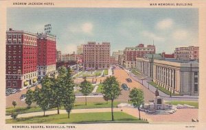 Tennesse Nashville Andrew Jackson Hotel War Memorial Building Memorial Square