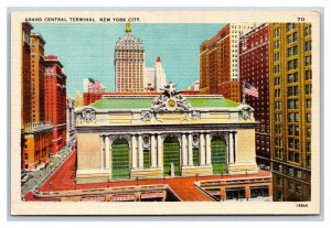 Grand Central Station Terminal New York City NY UNP Linen Postcard N23