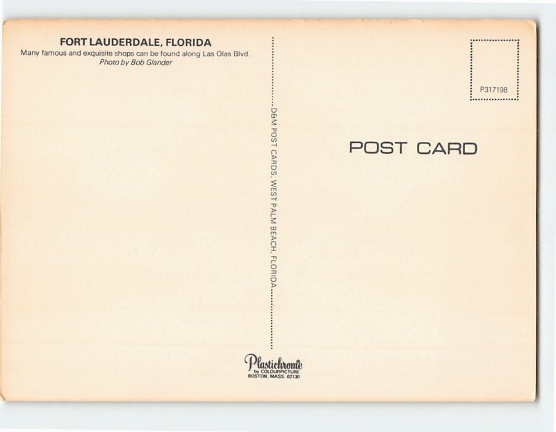 Postcard Las Olas Blvd., Fort Lauderdale, Florida