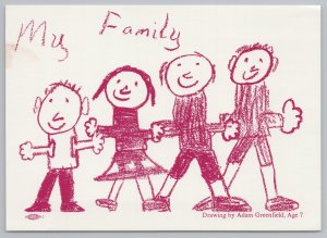 Art~My Family Drawing~Governor Thompson~Continental Postcard
