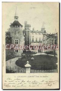 Old Postcard Chalon sur Saone Tour Saudon