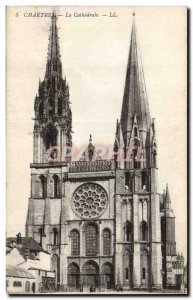 Chartres Old Postcard The cathedral
