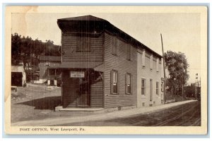 c1910's Post Office Building Scene Street West Leesport Pennsylvania PA Postcard