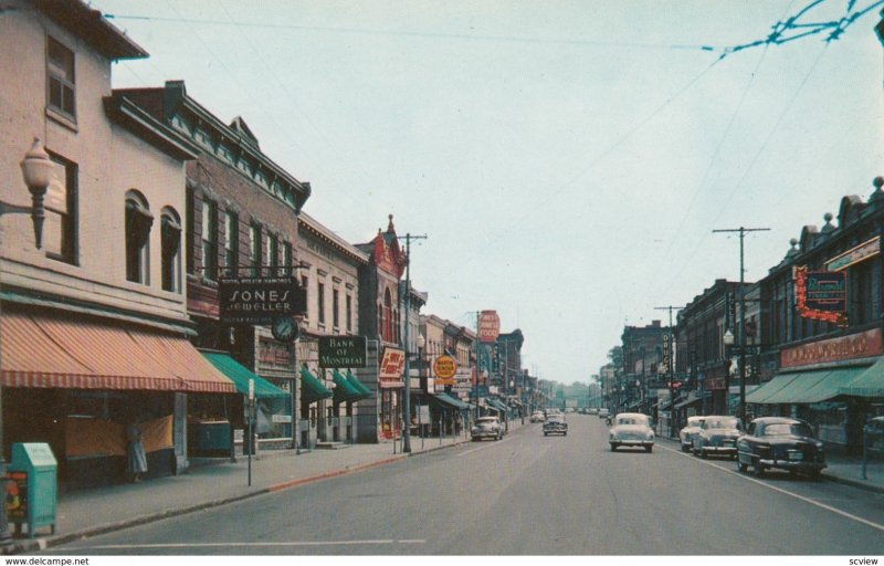 CORNWALL, Ontario, Canada, 1940-60s; Pitt Street looking North