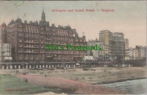 Sussex Postcard - Metropole and Grand Hotels, Brighton  RS27744