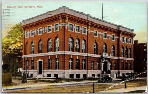 1910's Nayasset Club Springfield Massachusetts MA Street View Posted Postcard