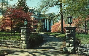 Postcard The Old J. B. Fishburne Home Beautiful City Gardens Roanoke Virginia VA