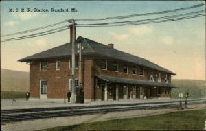 Rumford ME MCRR RR Train Station Depot c1910 Postcard
