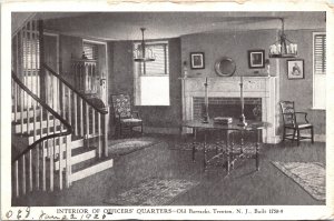 Postcard NJ Trenton Interior of Officers Quarters Old Barracks UDB ~1905 V204