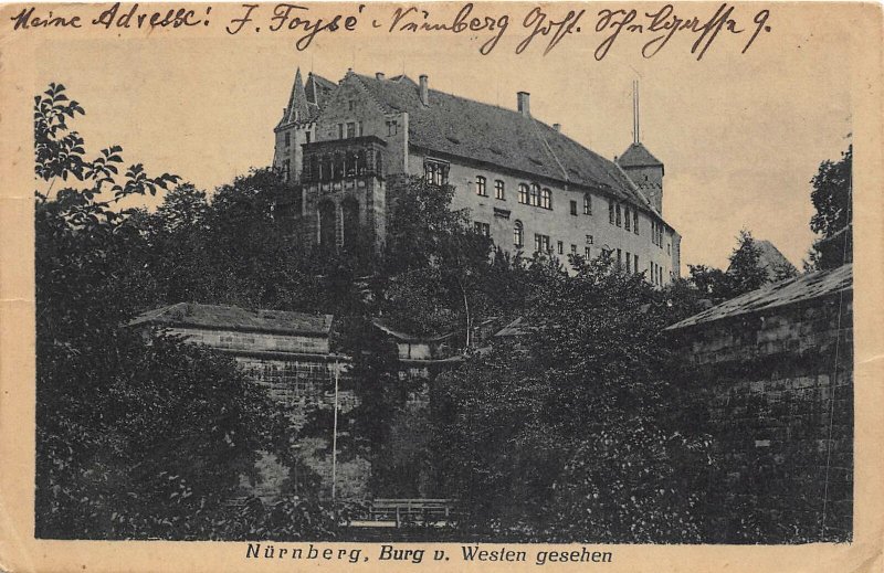 br107150 nurnberg burg westen gesehen  germany 