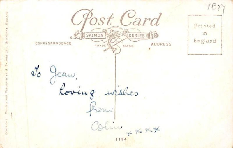 J Salmon Publisher Artist Louis Wain writing on back 