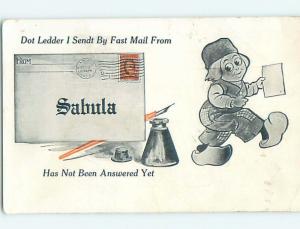 Divided-Back COMIC POSTCARD Sabula Iowa IA HM4736