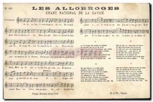 Old Postcard The Allobroges National Savoy Song