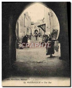 Old Postcard A Street Marrakech