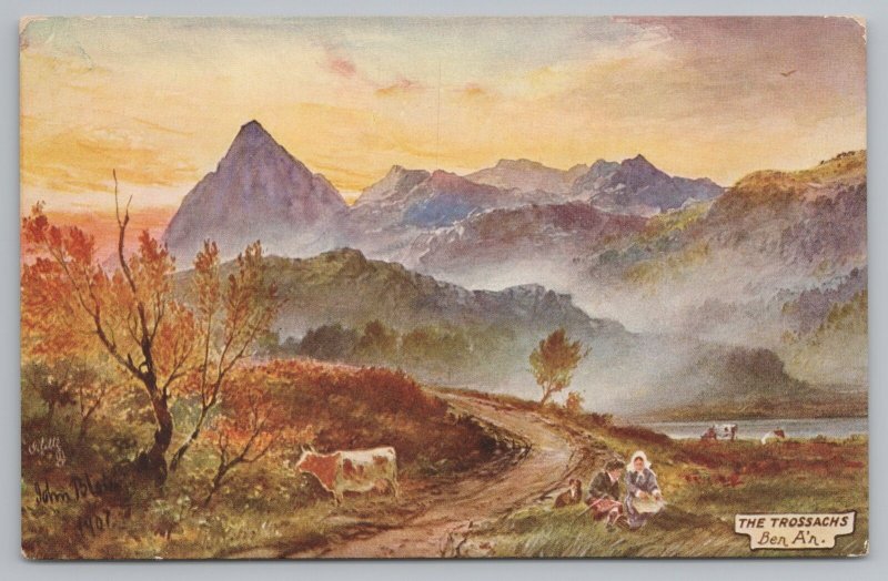 TUCK Oilette~Ben A'n Peak~The Trossachs~Scotland~John Blair~#7707~Vintage PC 