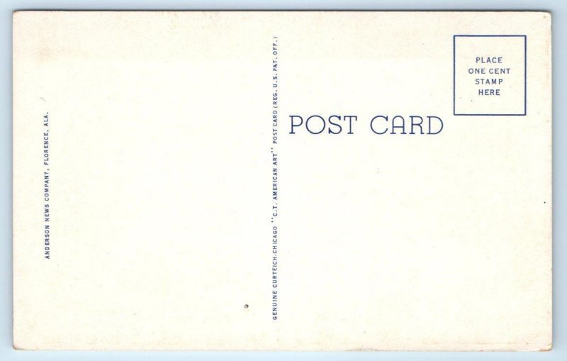 ATHENS, AL Alabama ~   U.S. POST OFFICE  c1930s Limestone County  Postcard