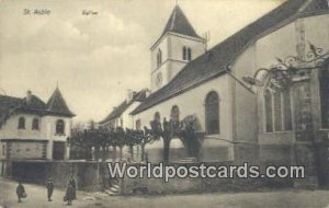 Eglise St Aubin, France, Carte, Writing on back 