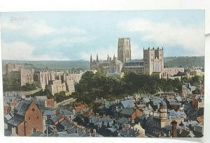 Early View of Durham Across the Rooftops Aerial View Vintage Valentines PostCard