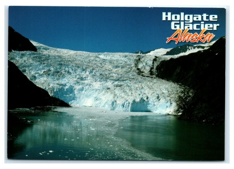 Postcard Holgate Glacier in the Kenai Fjords National Park, Alaska AK AJ2