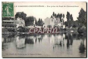 Old Postcard La Varenne Chennevieres Taking the view Chennevieves Bridge