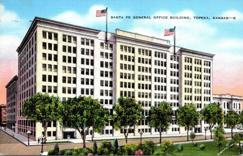Kansas Topeka Santa Fe General Office Building 1945