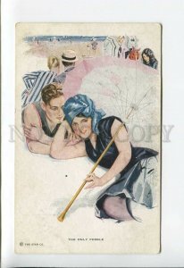 3176292 Lovers on Beach w/ Parasol by FISHER Vintage R&N 838 PC