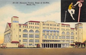 Biscayne Fronton, Home of Jai-alai Miami FL Postcard
