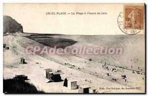 Old Postcard Criel Beach The Beach bath time