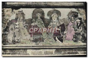 Old Postcard Le Puy en Velay Interior of the cathedral Old mural Retained the...