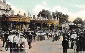 Oxford England St Giles Fair Carousel Vintage Postcard AA9315