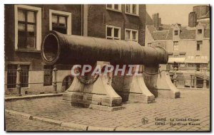 Old Postcard Ghent The big gun