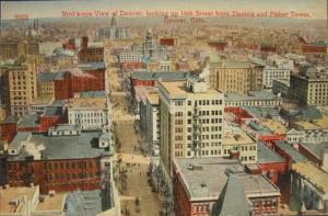 Denver CO Bird-eye View c1910 Postcard