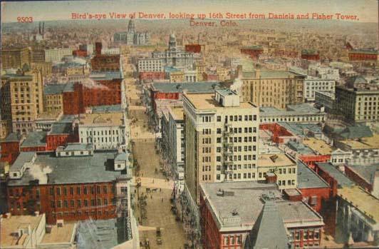 Denver CO Bird-eye View c1910 Postcard