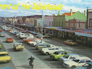 Glen Innes NewSouthWales Australia Vintage Postcard Grey Street Shopping Centre